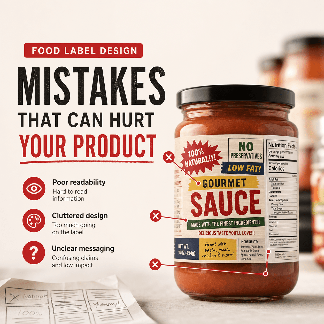 Food Label Design Mistakes That Can Hurt Your Product